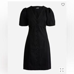 J. Crew Button-front puff-sleeve mini dress*